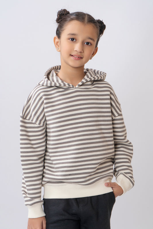 Cropped Striper Girls Suit