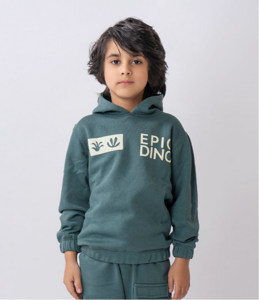 Epic Dino Printed Boys Hoodie