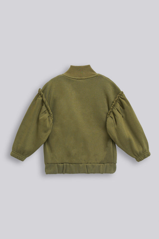 Girls Loose Fit Zip up Upper