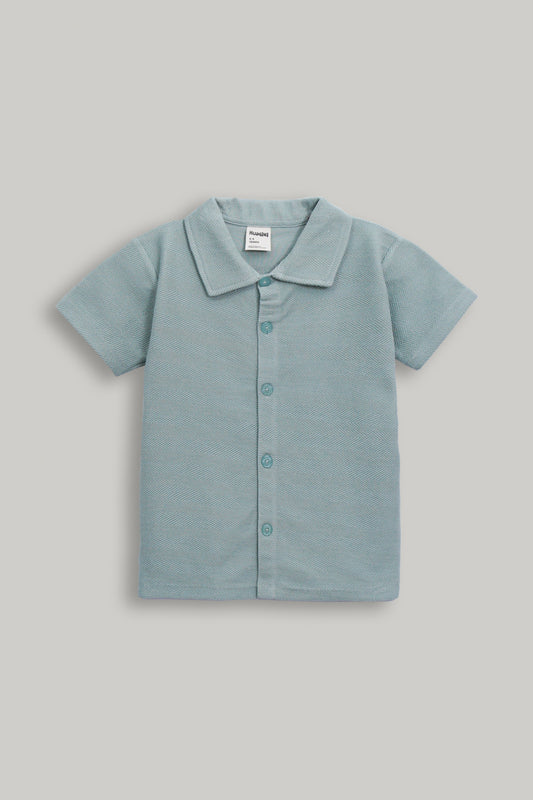 Boys Regular Fit Jacquard Shirt