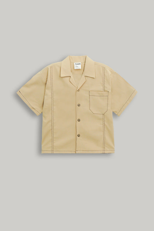 Boys Boxy Fit Contrast Thread Shirt