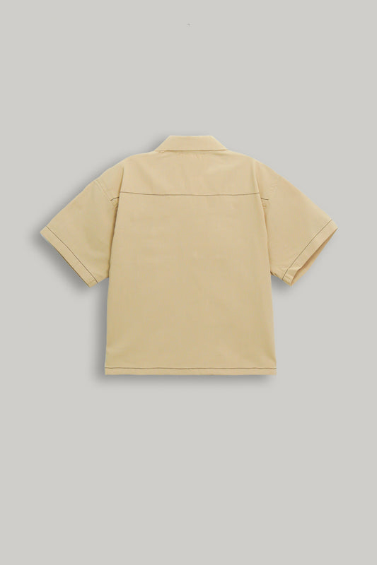 Boys Boxy Fit Contrast Thread Shirt