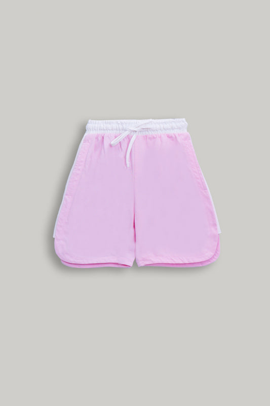 Girls Relaxed Fit Contrast Panel Short