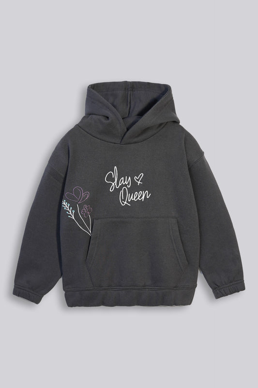 Girls Loose Fit Embroided Suite