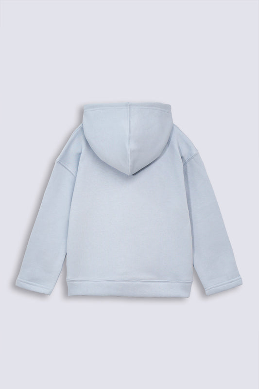 Girls Loose Fit Printed Hoodie