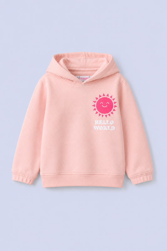 Hello World Graphic Girls Hoodie
