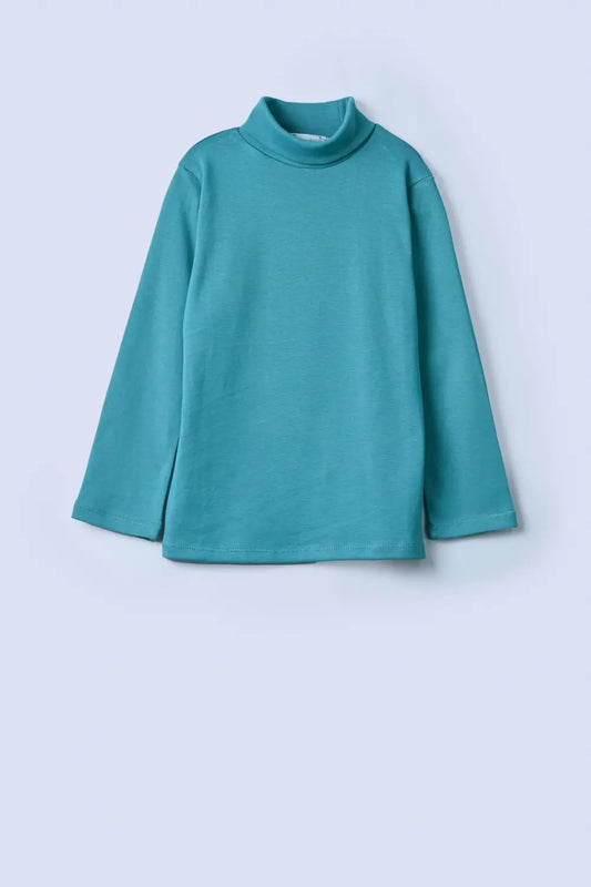 Girls Ribbed High Neck