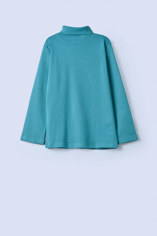 Girls Ribbed High Neck