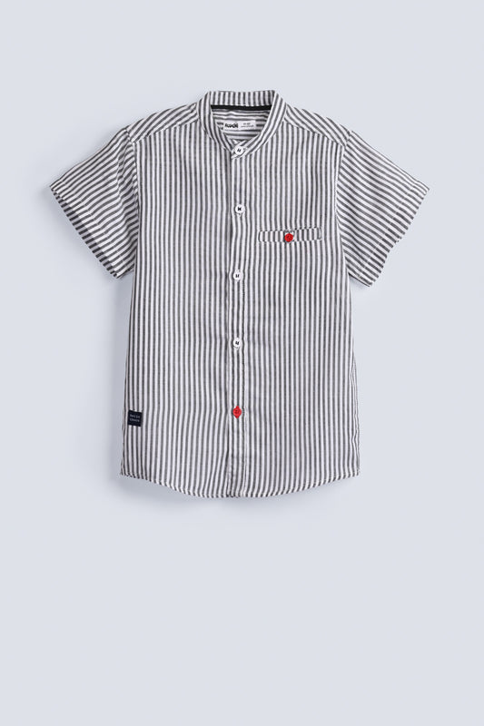Trendy Mandarin Collar Shirt