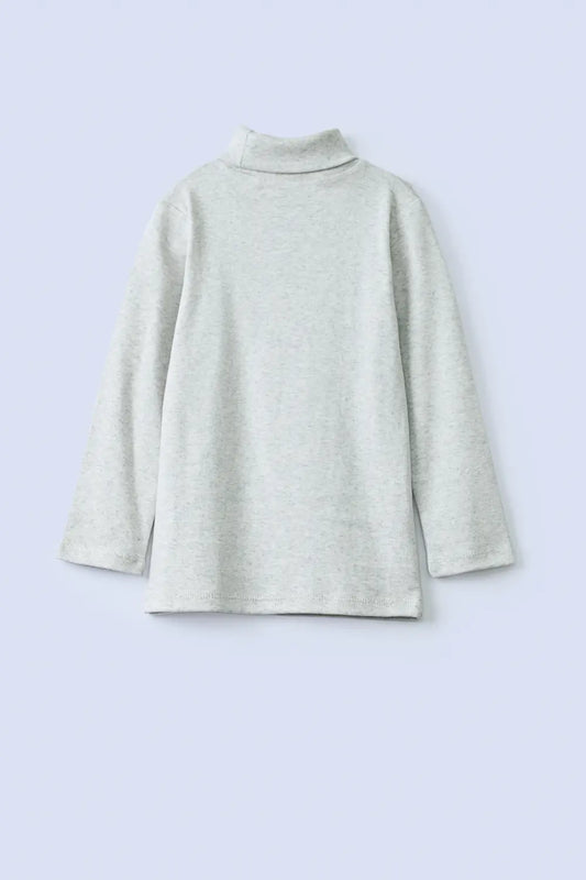 Boys Ribbed High Neck