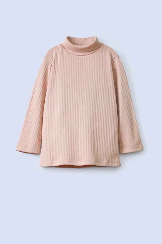Girls Ribbed High Neck