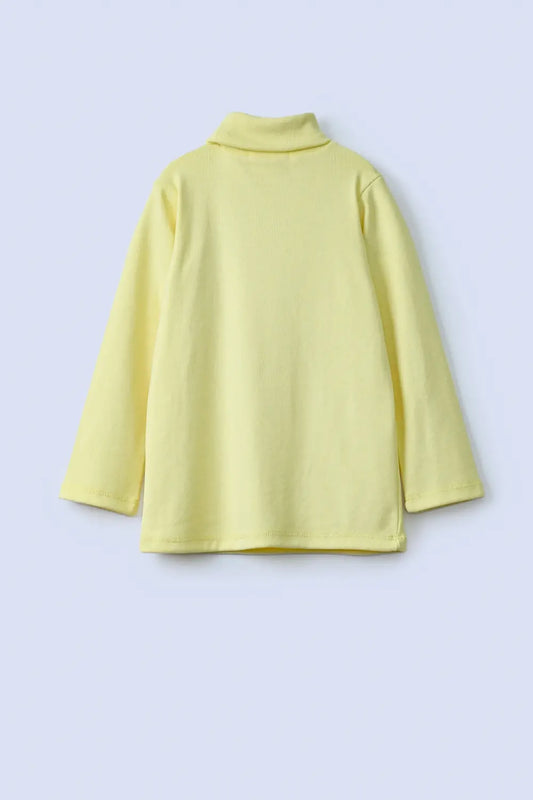 Girls Ribbed High Neck