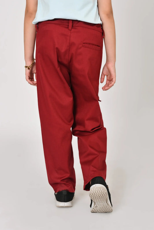 Straight Fit Cargo Girls Trouser