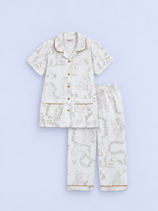 Storybook Toile Pajama Set