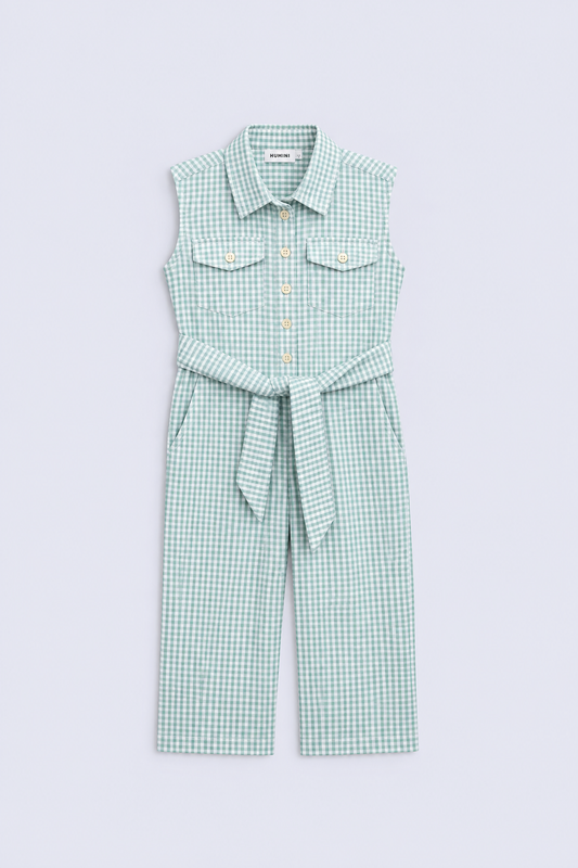 Micro Check Jumpsuit