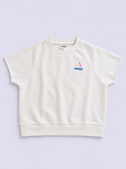 Girls Sailboat Boxy Top