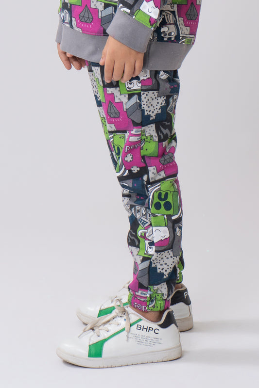 Printed Boys Trouser