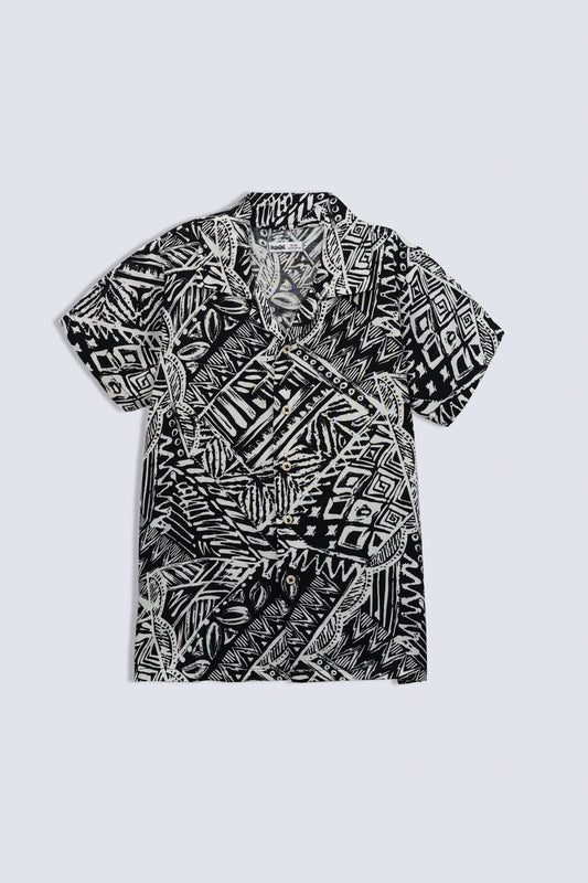 Boys Resort Collar Linen Shirt