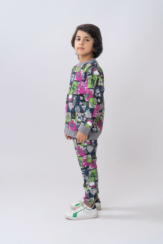 Printed Boys Suit