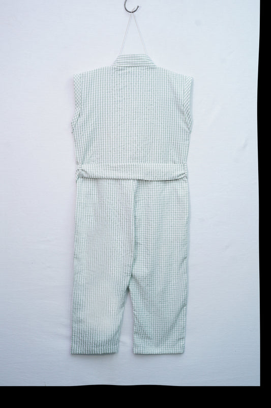 Micro Check Jumpsuit