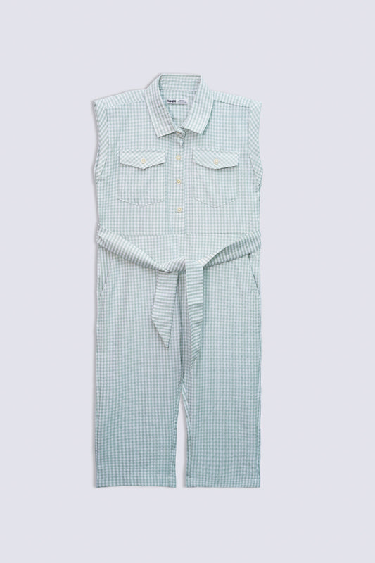 Micro Check Jumpsuit