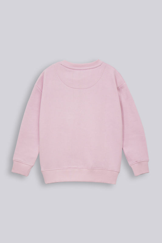 Loose Fit Floral Girls Sweatshirt