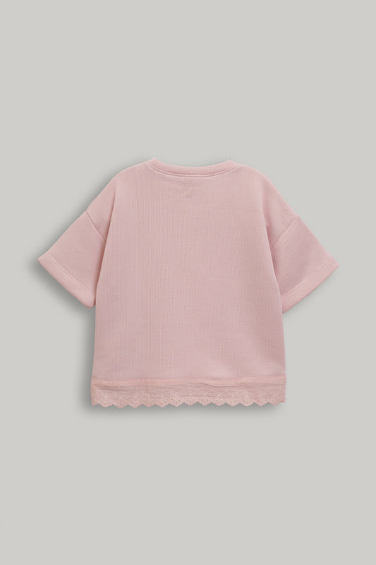Girls Boxy Fit Special Knit Tee