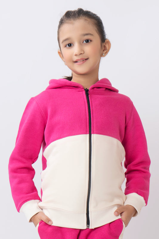 Colour Blocking Girls Hoodie