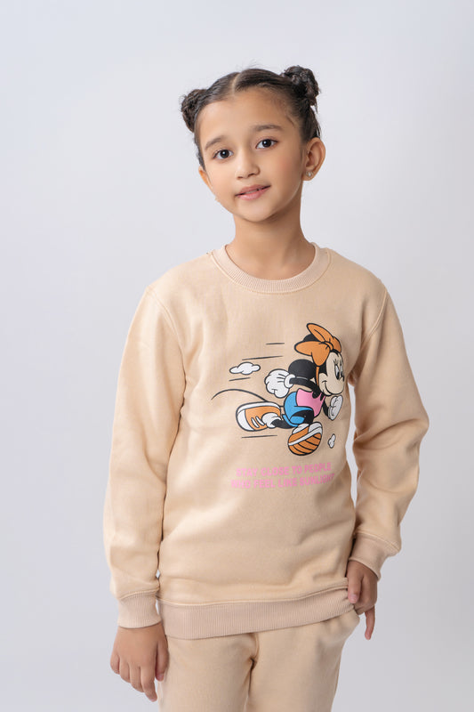 Mickey Printed Girls Sweatshirt