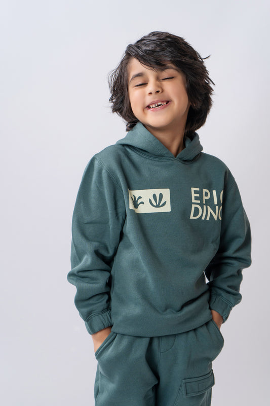 Epic Dino Printed Boys Hoodie