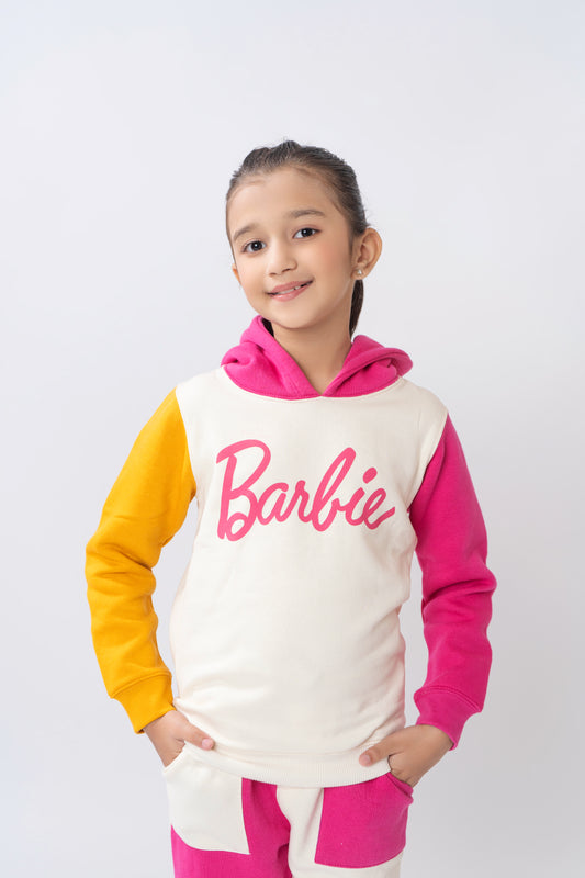 Barbie Printed Girls Hoodie