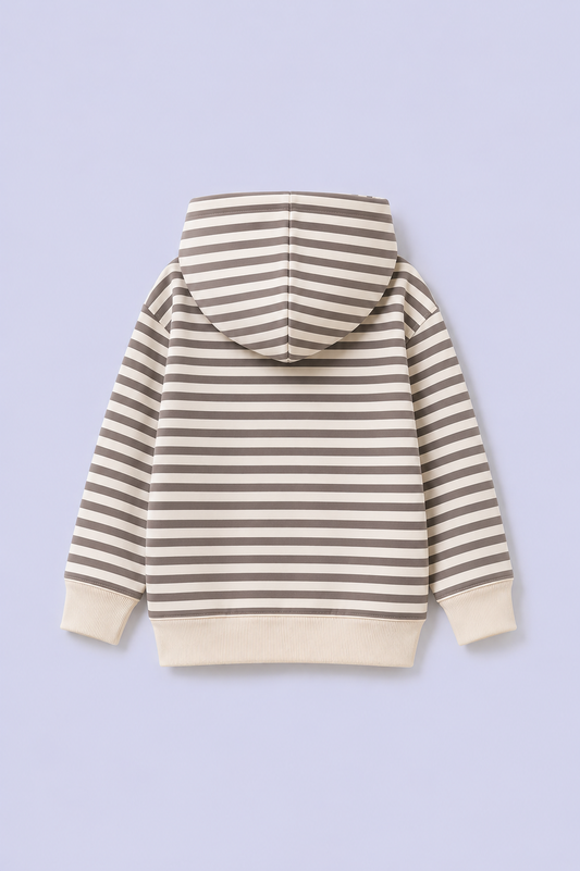 Cropped Striper Girls Hoodie