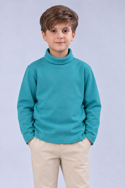 Teal High Neck