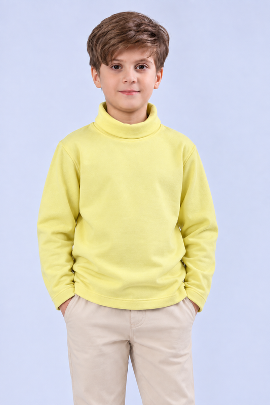 Pastel Yellow High Neck