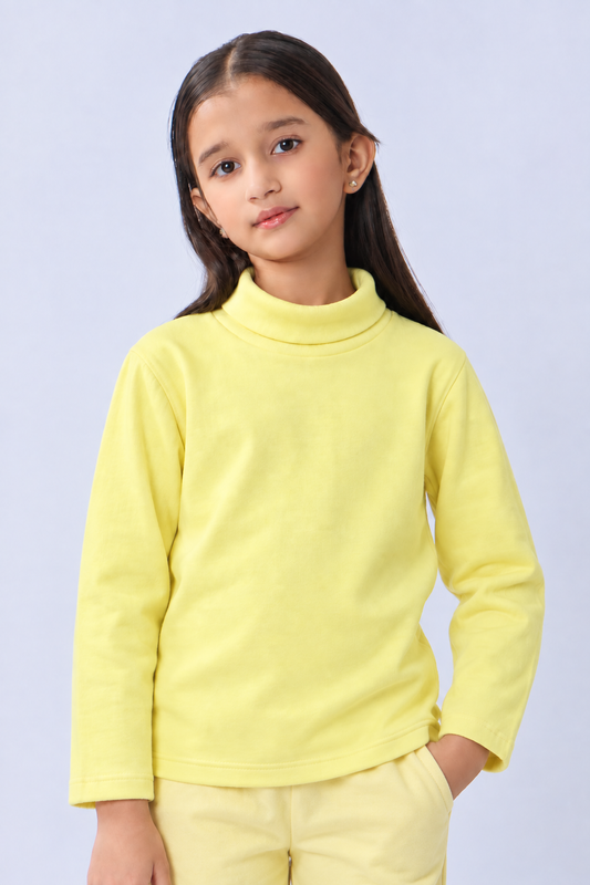 Pastel Yellow High Neck