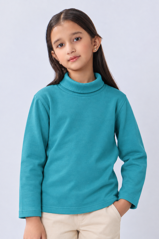 Teal High Neck