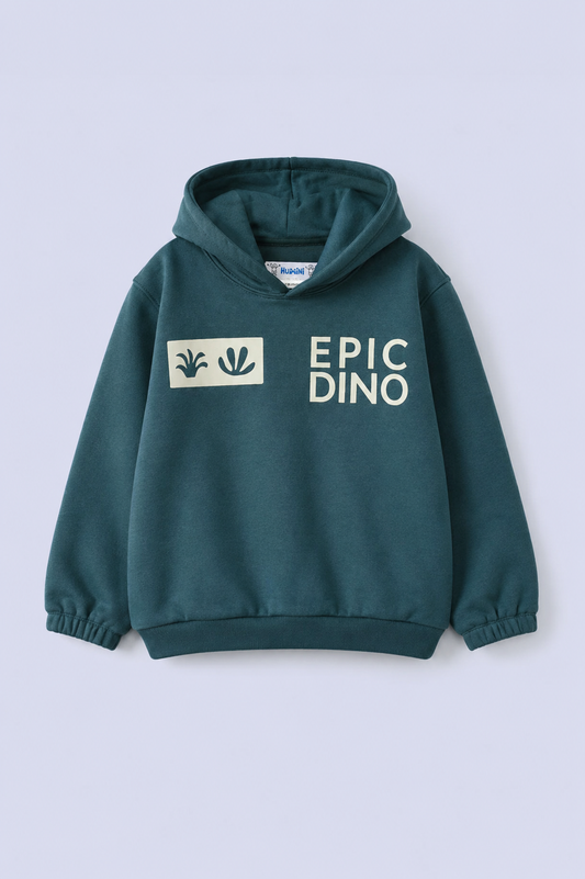 Epic Dino Printed Boys Hoodie
