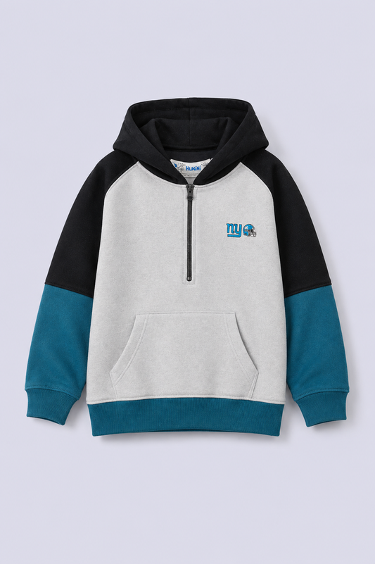 Colour Blocking Zipper Hoodie