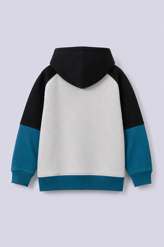 Colour Blocking Zipper Hoodie