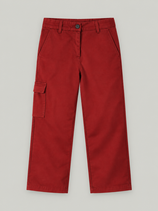 Straight Fit Cargo Boys Trouser