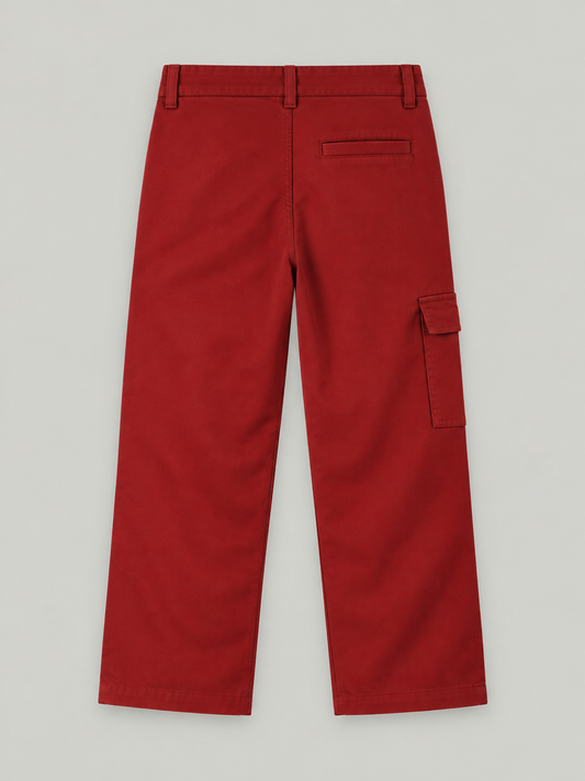 Straight Fit Cargo Boys Trouser