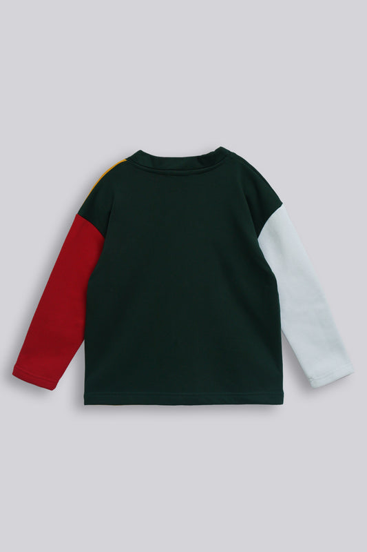 Boys Color Blocking Cardigan