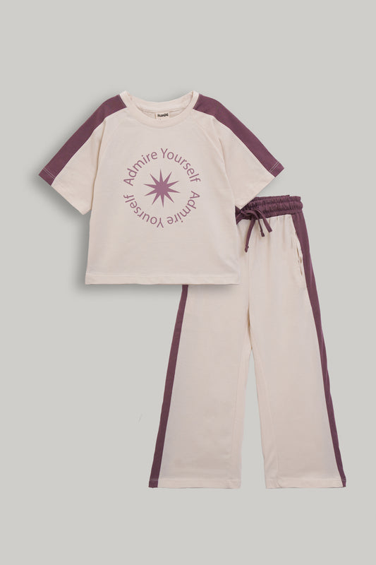 Girl Contrast Pannel Suit