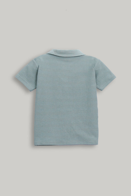 Boys Regular Fit Jacquard Shirt