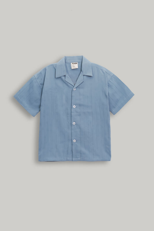 Boys Resort Collor Textured Shirt
