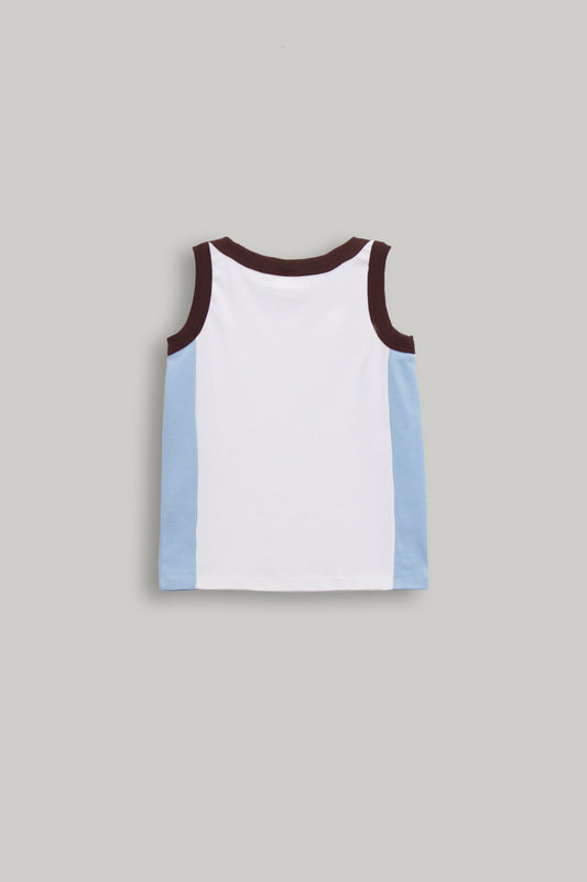 Girls Color Blocking Ribbed Tank Top