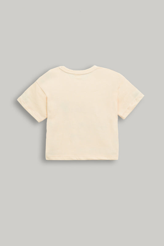 Girls Super Soft Boxy Fit Embroided Tee