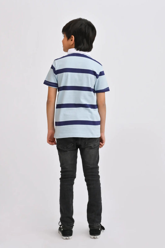 Boys Slub Striper Polo