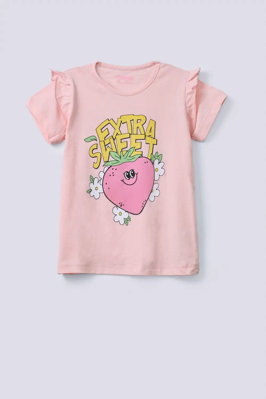 Strawberry Graphic Girls T-Shirt