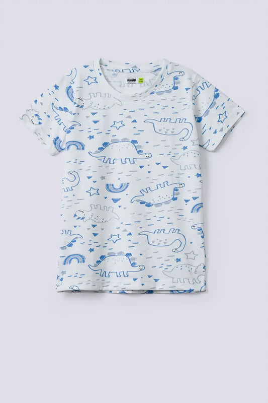 Boys Dino Printed T-Shirt